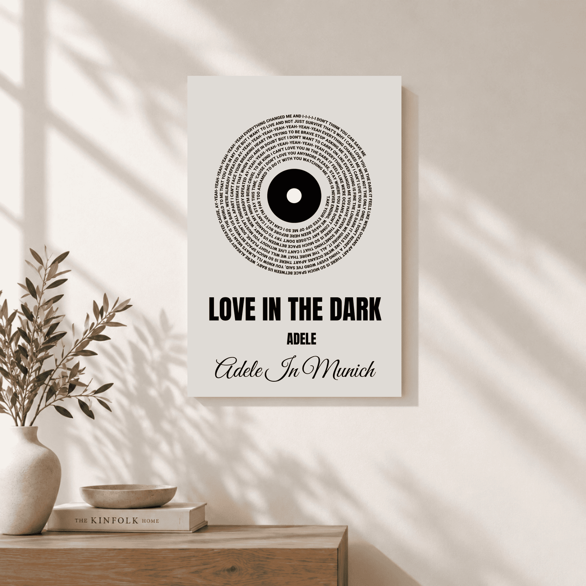 Gepersonaliseerde Songtekst Poster