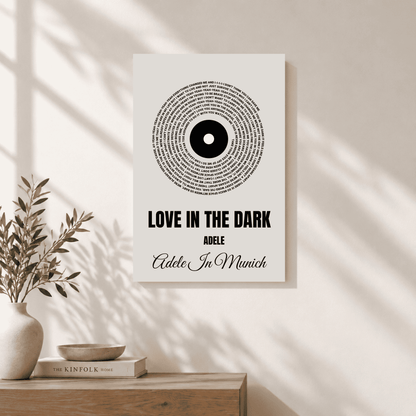 Gepersonaliseerde Songtekst Poster