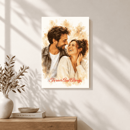Gepersonaliseerde Aquarel Portret Poster