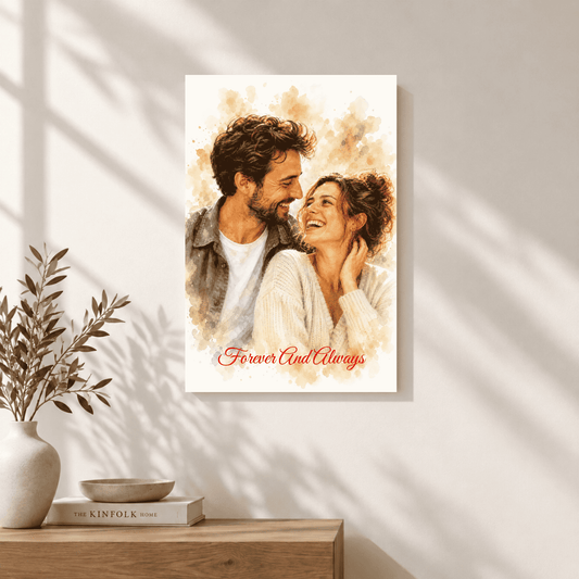 Gepersonaliseerde Aquarel Portret Poster