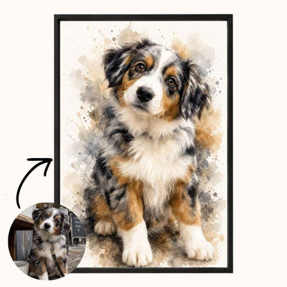 Gepersonaliseerde Huisdier Aquarel Poster