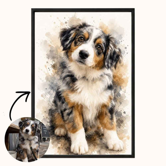 Gepersonaliseerde Huisdier Aquarel Poster