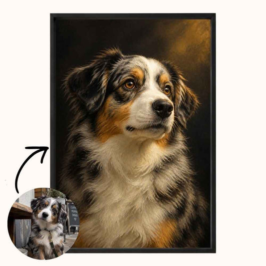 Omhoogkijkend Olieverfportret van je Huisdier