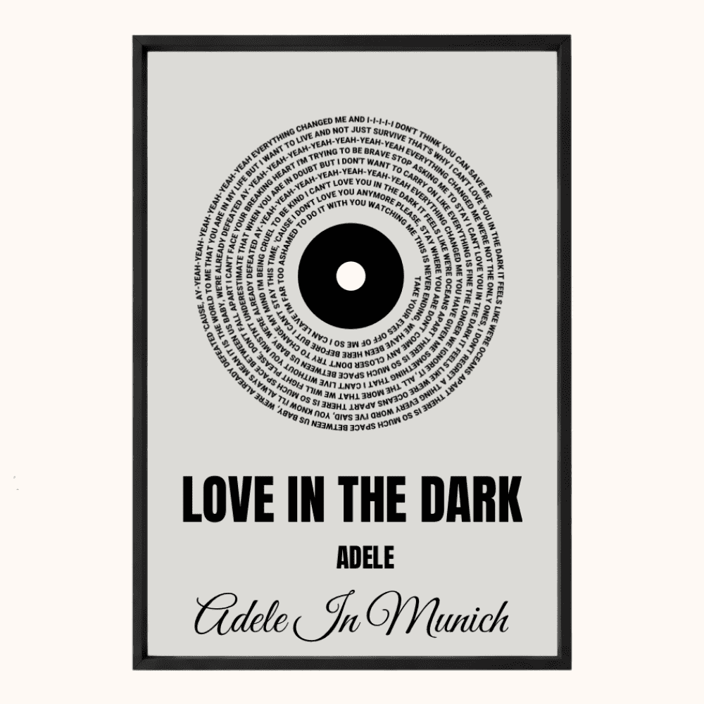Gepersonaliseerde Songtekst Poster