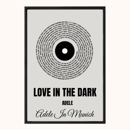 Gepersonaliseerde Songtekst Poster